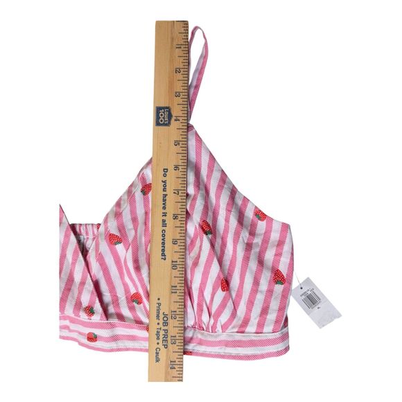 Old Navy Match the Fam Bralette XL Pink Strawberry Striped Bralette NWT - Picture 7 of 12